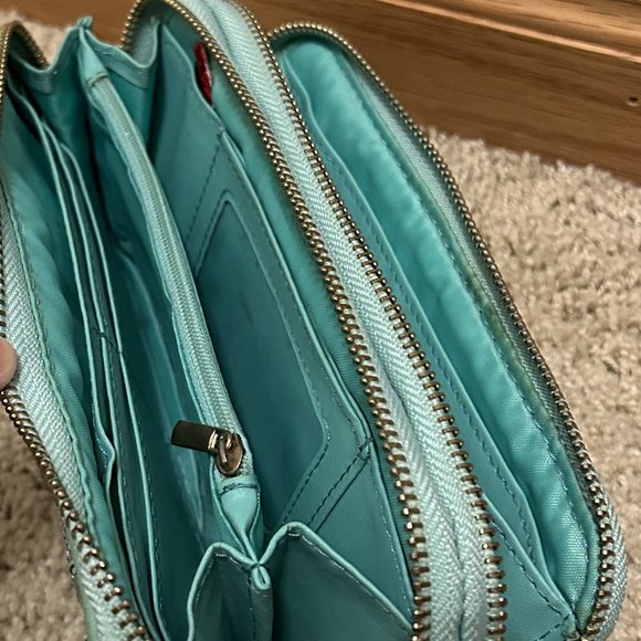 Buckle Double Zip Sequin Wallet - Picture 2 of 5